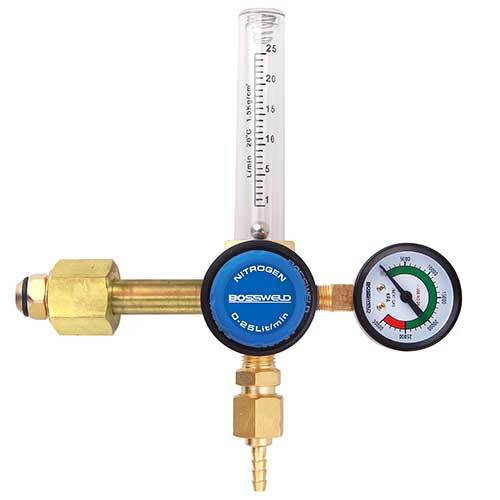 Bossweld Nitrogen Dual Stage, Flow Regulator  Side Entry