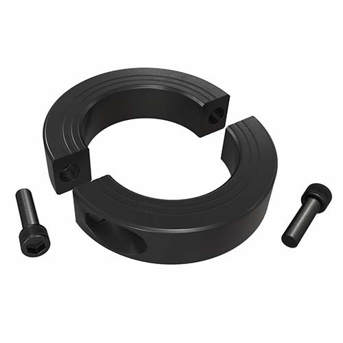 1/4" Shaft Collar Steel Black Oxide Coated 2 Piece Split (Clamp Type)