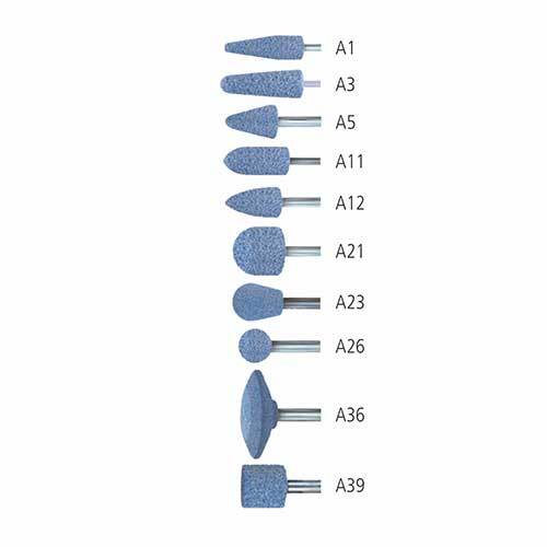 Pferd Mounted Point W Ceramic Blue 5 x 13mm 80 Grit 35314281 - Pack of 10