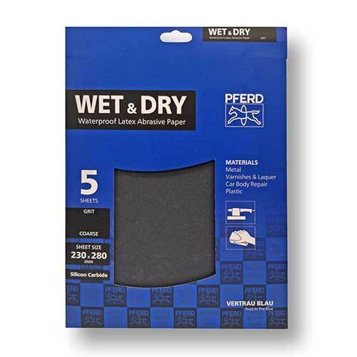 Pferd 5- Pack Abrasive Sheet - Wet & Dry ECOPAINT 230×280mm 60 Grit 45017861