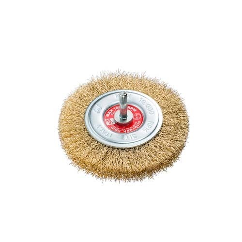 SIT Brass Crimped Circular Brush 80mm x M6  GG83BRS