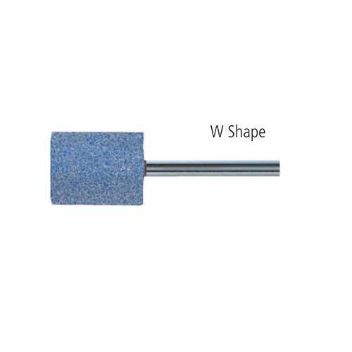Pferd Mounted Point W Shape 1/4" Ceramic Blue J Hardness 35449281 - Pack of 10