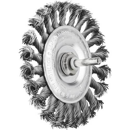 Pferd Shaft Mounted Wheel Brush Twist Knot Steel 100 x 12mm 43108002 - Pack of 10