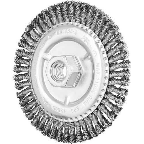 Pferd Wheel Brush with Arbor Twist Knot Pipeliner 125mm M14 43302502 - Pack of 10