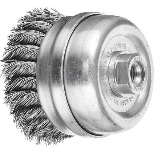 Pferd Cup Brush Twist Knot Steel TBGR 80mm/M14 43306001