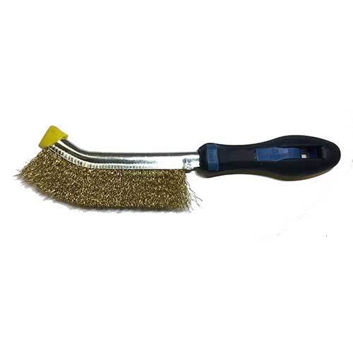 Pferd Curved Hand Scratch Brush Economy MES Brass 265mm 43740043