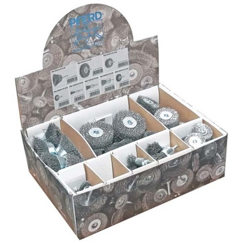 Pferd Wire Brush Set Steel 6mm Mounted Shaft 43900001 - 80pcs./Set