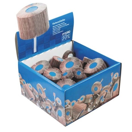 Pferd Mounted Flap Wheels Fan Grinders Mixed 6mm Shank 44590001 - 40/Pack