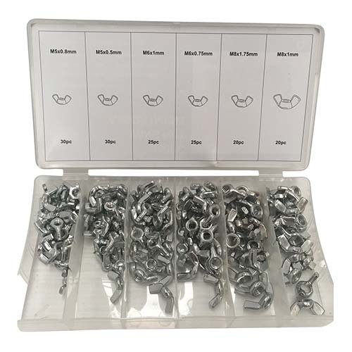 Workshop Buddy Wing Nut Grab Kit (M5 x 0.8mm - M8 x 1mm), 150 Pieces