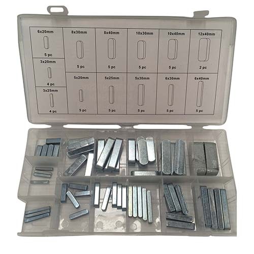 Work Shop Buddy Machinery Key Metric Grab Kit (3 x 20mm - 6 x 40mm), 60 Pcs