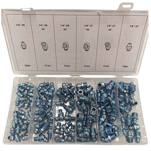 Workshop Buddy Grease Nipple Metric Grab Kit (M6 x 1 - M10 x 1.5), 110 Pieces