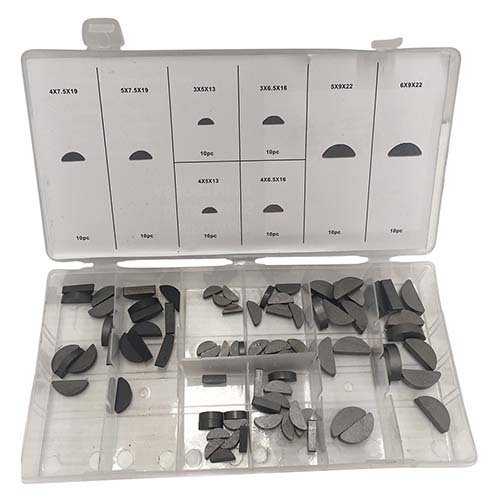 Work Shop Buddy Woodruff Key Metric Grab Kit (3 x 5 x 13 - 6 x 9 x 22mm), 80 Pcs