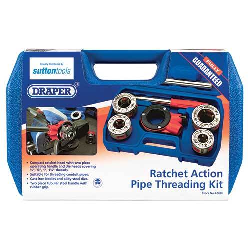 Draper Ratchet Action Pipe Threading Kit BSPT M4550002