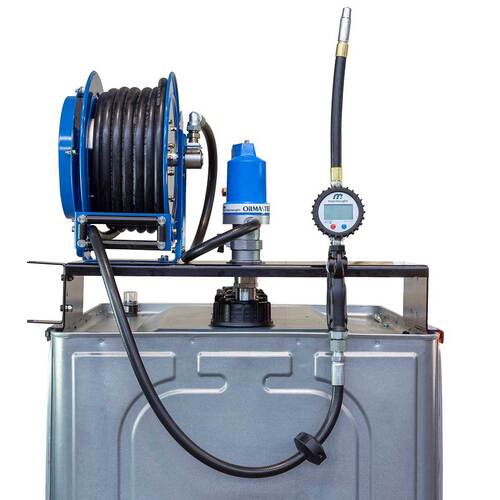 Macnaught OTL1215-T5E1000 OTSB Tank 1000L W/ T Series Oil Pump, Reel & Metered Gun