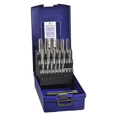 Goliath ETDS05 3/16" - 1/2" BSF Tap Set - HSS,