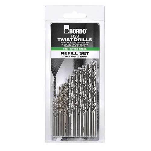 Bordo Jobber Drill Bright Refill Set 1/16 - 1/4"