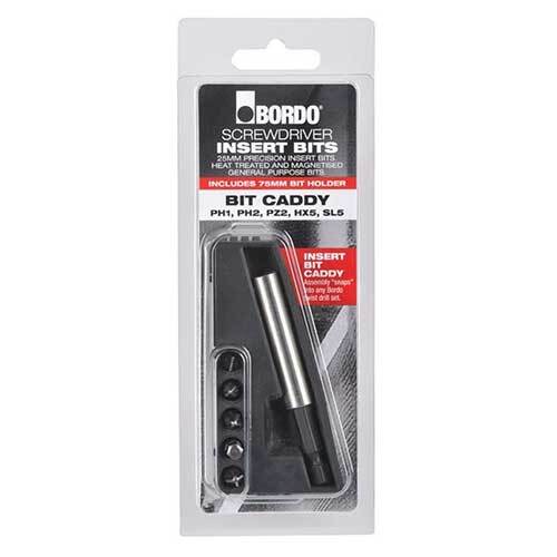 Bordo Screwdriver Insert Bit and Bit Holder Caddy Set