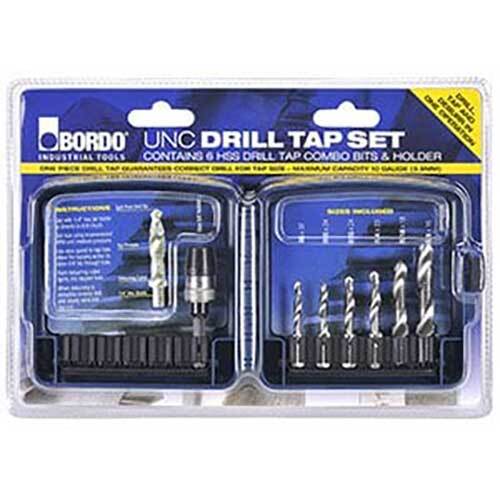 Bordo Drill & Tap Combo Set - HSS (8G, 10G, 12G, 1/4", 5/16", 3/8")