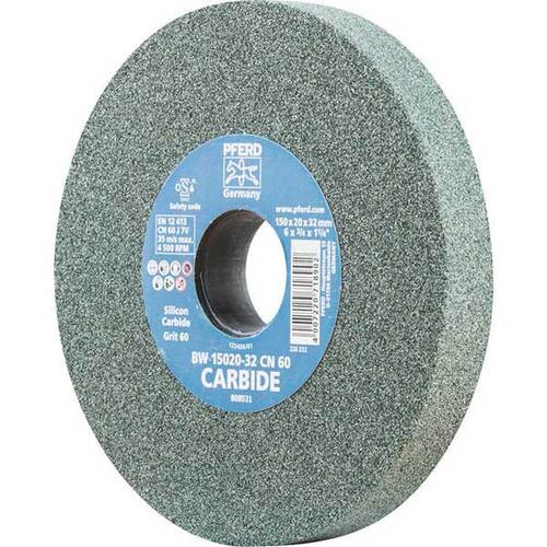 Pferd Bench Grinding Wheel Carbide Green BW 150 x 20mm 60 Grit