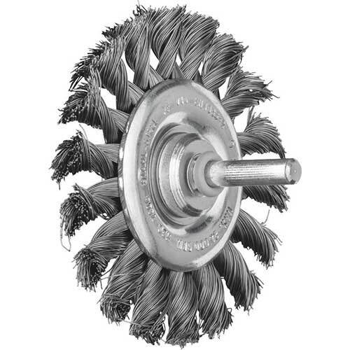 Pferd Shaft Mounted Wheel Brush Twist Knot Steel Wire 70 x 6 mm - Pack of 10