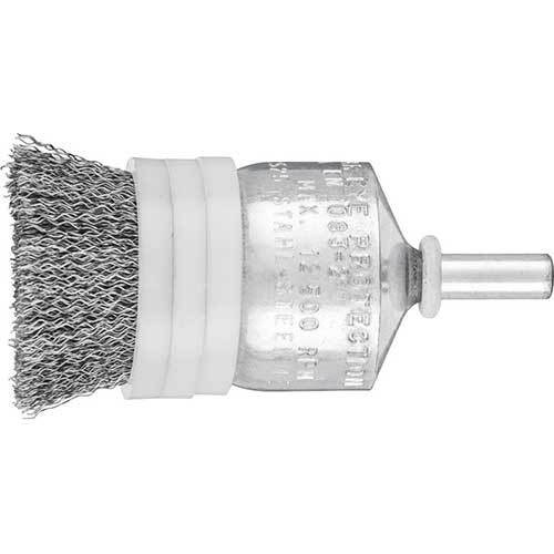 Pferd Pencil Brush Shaft Mounted Crimped Steel Wire Limiting Rings 25 x 25mm - Pack of 10