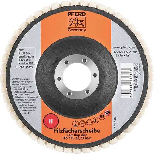Pferd Felt Flap Disc 125mm Hard