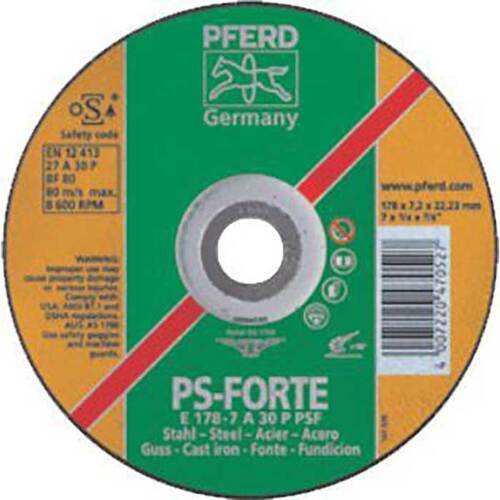 Pferd Soft Grinding Wheel GP D/C - Stone PS - Forte 125mm 69900119 - Pack of 25