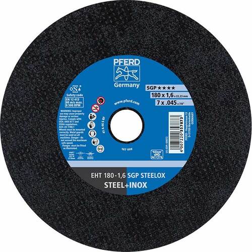 Pferd Flat Cut-Off Wheel Ultra Thin SGP - Steelox 178 x  1.6mm - Pack of 25