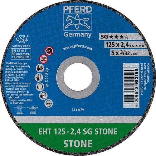 Pferd Flat Cut-Off Wheel  Premium - Stone 125 x 2.4mm - Pack of 25
