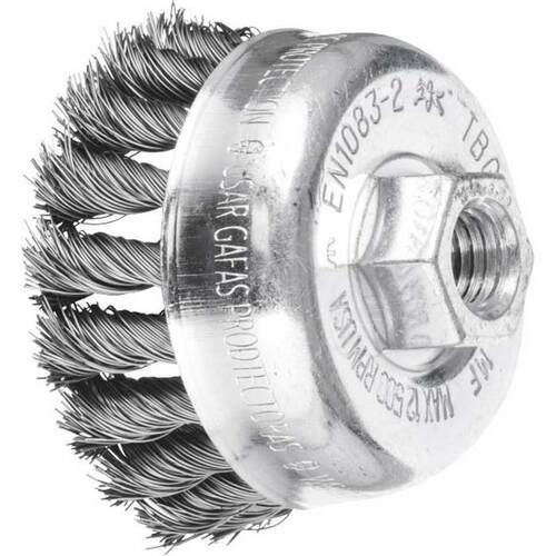 Pferd Cup Brush Twist Knot Steel TBG 65mm M10 x 1.50mm Thread 47701479