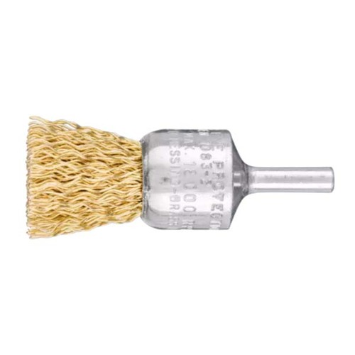 Pferd Pencil Brush Shaft Mounted Crimped Brass 20 x 22mm - Pack of 10