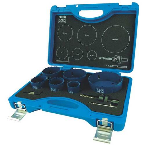 Pferd 25999902 Bi-Metal Plumbers Hole Saw Set, 9 pieces