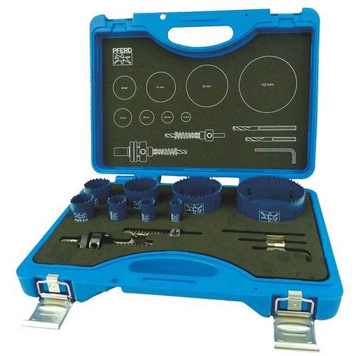 Pferd 25900910 Bi-Metal Electricians Hole Saw Set, 13 pieces