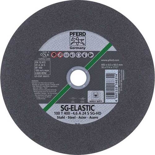 Pferd High-Speed Stationary Cut-Off Wheels HD SG Steel 400 x 4.8 x 25.4mm - Pack of 10