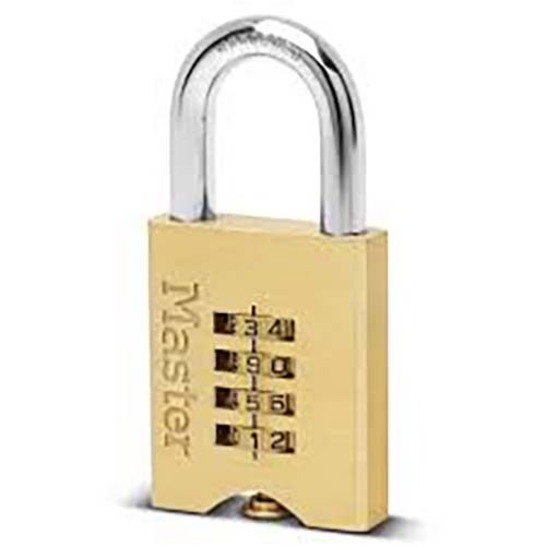 Master Lock 651DAU 50mm Brass Combination Padlock – Steel Shackle - Box of 4
