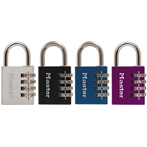 Master Lock 643DASTWDAU 40mm Metal Word Combination Padlock - Box of 4