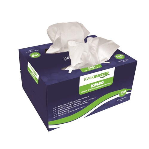 Kwikmaster KM80 Heavy Duty Industrial Wipers 150 Sheets