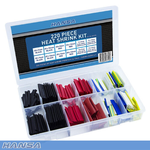 Hansa HSA220 Heat Shrink Assortment Kit - 220 Pieces