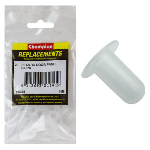 Champion C1735-9 Door Trim Bush Clear 8mm Hole, 7mm Width - 20/Pack