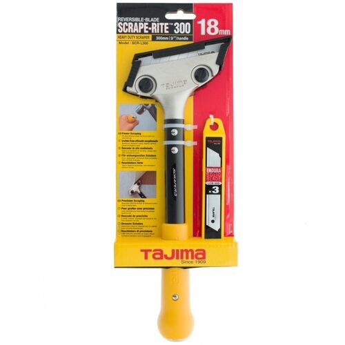 Tajima Scrape-Rite Scraper With 300mm Handle - Comes With 3 Blades