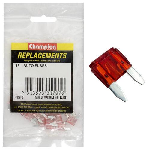 Champion C2385-2 Blade Fuse Micro 4 Amp - 15/Pack