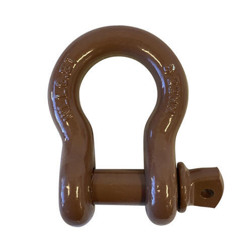 Austlift Screw Bow Shackle Grade S Powder Coated 22mm x 6.5Tonne Brown