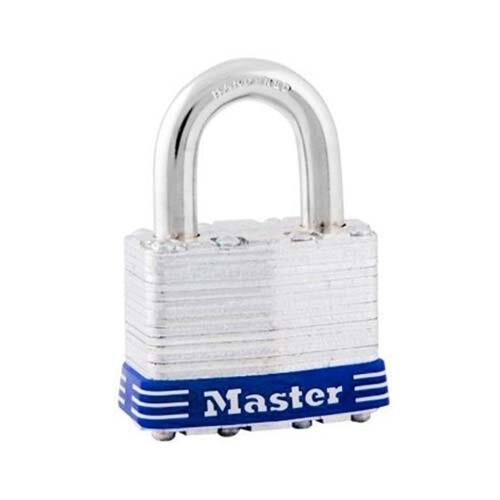 Master Lock Laminated Padlock Steel 44mm Wide Body 24mm Tall Steel Shackle