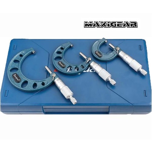 Dasqua Outside Micrometer 0 - 75mm Range 0.01" Graduation Kit