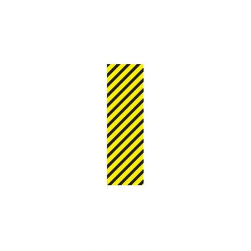 Brady  Hazardous Materials  - Yellow/Black Stripes 25 x 200mm - 10/Pack