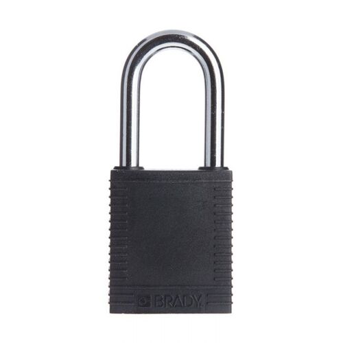Brady Steel Shackle Safety Plus Padlock Black