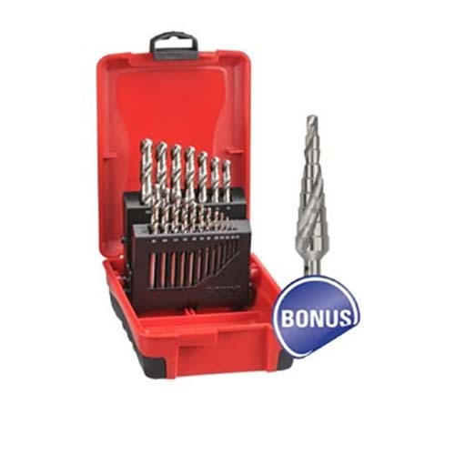 Bordo 2015-M2-SDM1  Delta Point Jobber Drill Set HSS Bright 1 - 10mm, 19pcs