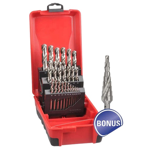 Bordo 2015-M3-SDM1  Delta Point Jobber Drill Set HSS Bright 1 - 13mm,  25pcs