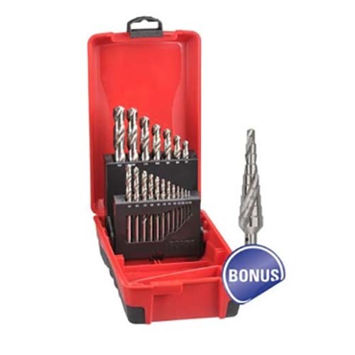 Bordo 2015-M5-SDM1  Delta Point Jobber Drill Set HSS Bright 1 - 13mm, 19pcs