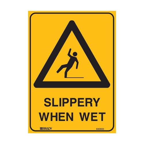 Brady Slippery When Wet 600 x 450mm UltraTuff Metal